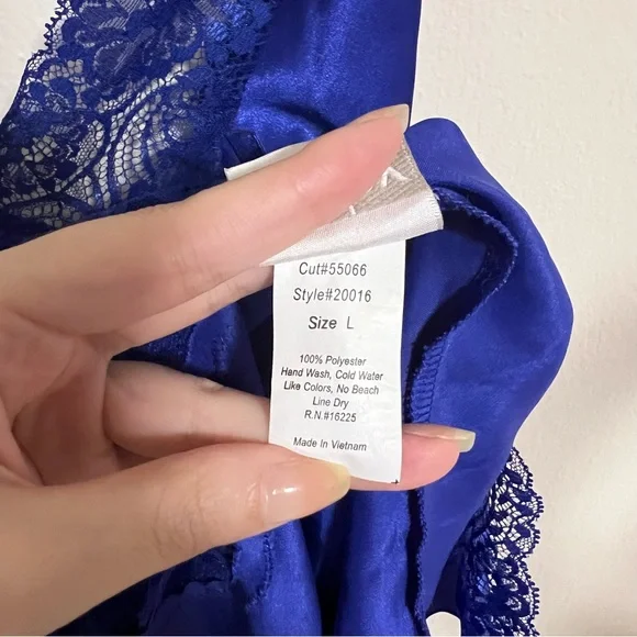 Vintage Shirley of Hollywood Camisole in Royal Blue - Picture 6 of 6